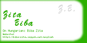 zita biba business card